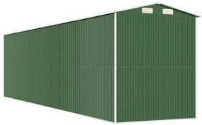 Abrigo de jardim 192x772x223 cm aço galvanizado verde