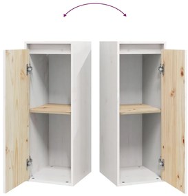 Mesas de cabeceira 2 pcs 30x30x80 cm pinho maciço branco