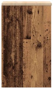 Armário de arrumação de garagem madeira velha 30x51x85 cm
