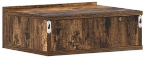 Mesas cabeceira susp. 2pcs 40x30x15 cm cor carvalho fumado