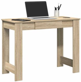 vidaXL Secretária 100x45x75 cm contraplacado carvalho sonoma