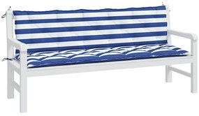 Almofadões p/ banco de jardim 2pcs oxford riscas azul/branco