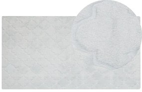 Tapete de pele sintética de coelho cinzenta clara 80 x 150 cm GHARO Beliani