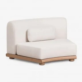 Módulo Central Curvo Para Sofá Modular De Jardim Em Madeira De Acácia Gerard Marrom Acácia Claro - Sklum