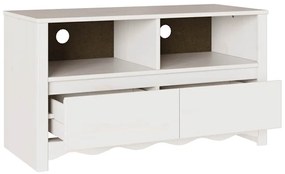 Aparador de TV vidaXL "DRAMMEN" Branco 99x43x55 cm Madeira Sólida de P
