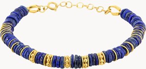 Pulseira banhada a ouro com lápis-lazúli Neo