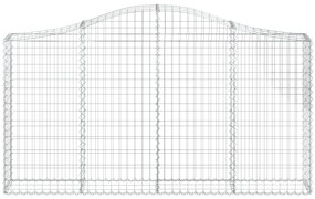 Cestos gabião arqueados 5pcs 200x30x100/120cm ferro galvanizado