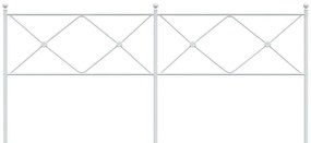 Cabeceira de cama 193 cm metal branco