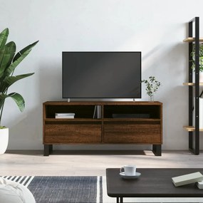 vidaXL Móvel p/ TV 100x34,5x44,5cm derivados madeira carvalho castanho
