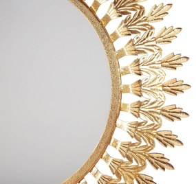 Espelho de parede redondo em metal dourado ø 60 cm VOREY Beliani