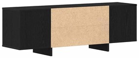Móvel para TV vidaXL Preto Carvalho 120x30x40,5 cm Madeira engenheirad