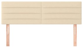 Cabeceira de cama 2 pcs tecido 72x5x78/88 cm creme