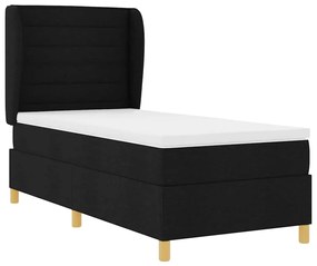 Cama Box Spring com Colchão vidaXL Preta 80x200 cm Tecido