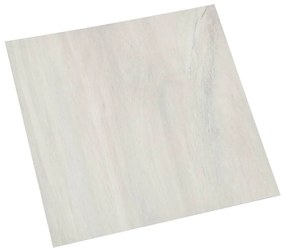 Tábuas de soalho autoadesivas 20 pcs 1,86 m² PVC cor creme