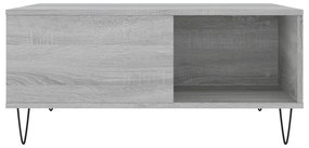 Mesa de centro 80x80x36,5 cm derivados madeira cinzento sonoma