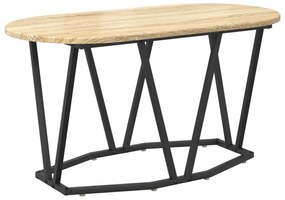 Mesa de Centro em Carvalho Sonoma 80x40x40,5 cm, Madeira Revestida e M