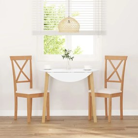 Cadeiras de jantar com almofadões 2 pcs madeira maciça
