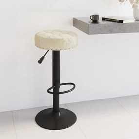 vidaXL Banco de bar veludo cor creme