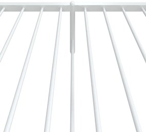 Estrutura de cama com cabeceira e pés 90x200 cm metal branco