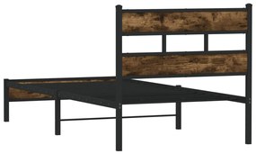 Cama sem colchão com cabeceira 100x200 cm carvalho sonoma