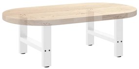 Pés para mesa de centro , brancos, 2 peças, 50x (42-43) cm, aço