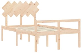 Cama de casal para idosos com cabeceira madeira maciça