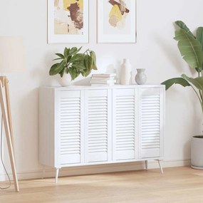 Portas de armário 4 pcs design de persiana 69x29,5 cm branco