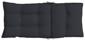 Almofadões p/ cadeira encosto alto 4 pcs tecido oxford preto