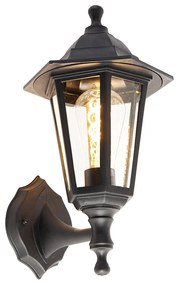 LED Candeeiro de parede exterior inteligente preto IP44 com WiFi ST64 - New Haven Clássico / Antigo,Country / Rústico