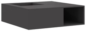 Fogueira vidaXL com armazenamento de toras Preto 100x100x30 cm Aço