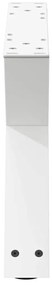 Pés para mesa de centro 2 peças, branco, 50x(30-31,3) cm, aço