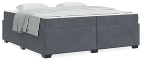 Estrutura da Cama Outros Cinzento escuro 200 x 200 cm Veludo