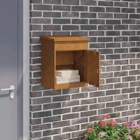 vidaXL Caixa para entrega de pacotes Ferro Enferrujado 44 x 35 x 59 cm