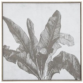 Quadro com motivo de folha de palmeira 83 x 83 cm castanho CARINI Beliani