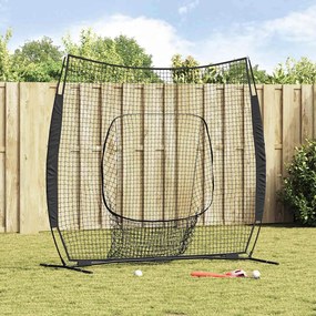 vidaXL Beisebol & Softbol Preto 250 x 106 x 209 cm Poliéster