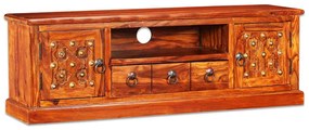Móvel de TV madeira acácia maciça 120x30x40 cm