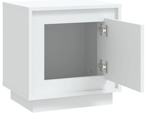 Mesas de cabeceira 2 pcs 44x35x45cm derivados de madeira branco