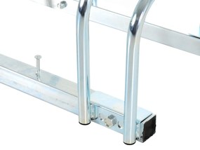 ® Estacionamento 3 bicicletas Aço Prateado 70,5x33x27cm