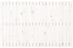Cabeceira de parede 140x3x90 cm madeira de pinho maciça branco