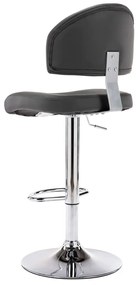 Bancos de bar 2 pcs couro artificial cinzento