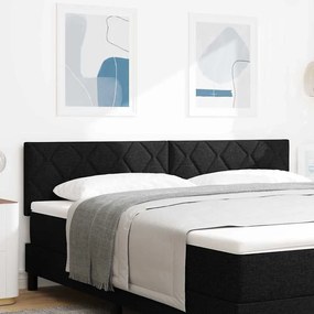 Cabeceira LED vidaXL Design Blocos de Diamante Preta 180 cm Tecido