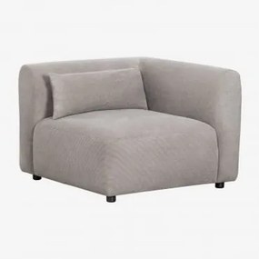 Módulo De Canto Para Sofá Modular Fogler Bombazina Cinzento Toupeira Claro - Sklum