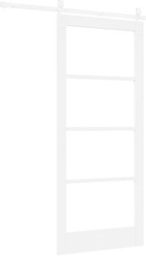 Conjunto de Porta de Correr vidaXL com Hardware Branca 86x198,5 cm Mad