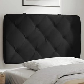 Almofadão de cabeceira 90 cm veludo preto