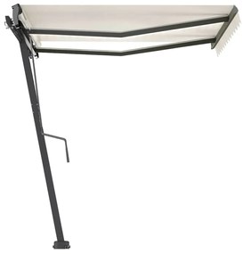 Toldo retrátil manual com LED 300x250 cm cor creme