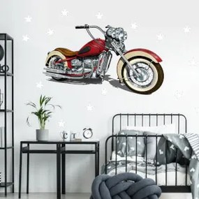 Papel de parede por cima da cama – Chopper com estrelas