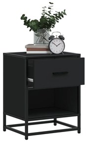 Mesa de cabeceira 40x31x50 cm derivados de madeira preto
