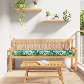 vidaXL Travesseiro de palete Floral Padrão Folha Verde 180 x 40 x 8 cm