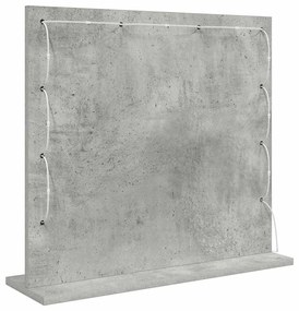 Espelho de Vanidade com Luzes LED Cinza Betão 60x55x18 cm