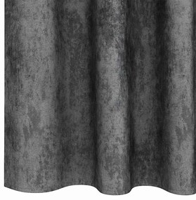 Cortinas de Veludo 2 peças com Ilhós Cinza 260x140 cm